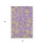 8' X 10' Purple And Gold Floral Washable Area Rug With UV Protection