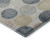 9' X 12' Beige Blue And Wheat Geometric Washable Area Rug With UV Protection