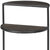 19" Espresso and Black Solid Wood and Metal Tray Table