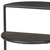 19" Espresso and Black Solid Wood and Metal Tray Table