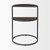 19" Espresso and Black Solid Wood and Metal Tray Table