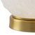 22" White And Gold Globe Table Lamp With Drum Shade