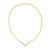10 Karat Yellow and White Gold 1/2 Carat Total Diamond Weight Diamond "V" Shape Necklace (H-I, SI2-I1)