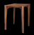22" Brown Solid Wood Square End Table