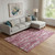 10' X 14' Blush And Ivory Striped Washable Area Rug With UV Protection