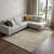 10' X 13' Beige Gray And Ivory New Zealand Lambs Wool Abstract Hand Carved Handmade Area Rug