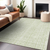 10' X 14' Mint Green And Ivory Striped Washable Area Rug With UV Protection