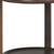 24" Dark Brown Solid Wood Tray Table