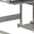 38" Gray and Silver Wood and Stainless Steel Computer Desk