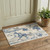 3' X 4' Ivory And Blue Floral Area Rug