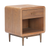 20" Brown Wood Pedestal End Table With Drawer