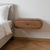 Solid Wood Round One Drawer Floating Nightstand