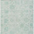 10' X 14' Turquoise And Beige Damask Washable Indoor Outdoor Area Rug