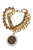 Upcycled 3 Strand Bead Link Charm Bracelet