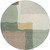 8' Artichoke Green Brown And Beige Round Abstract Washable Indoor Outdoor Area Rug