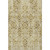 3' X 5' Gold And Beige Floral Washable Area Rug With UV Protection