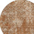 8' Orange And Beige Round Oriental Washable Indoor Outdoor Area Rug