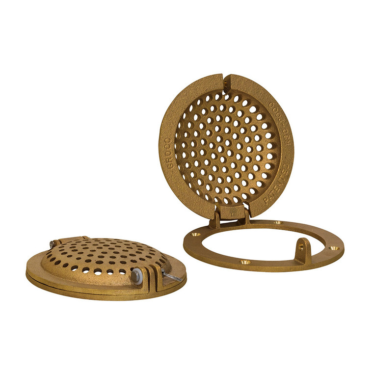 GROCO Bronze Round Hull Strainer w/Access Door f/Up To 1" Thru-Hull - 742985073722