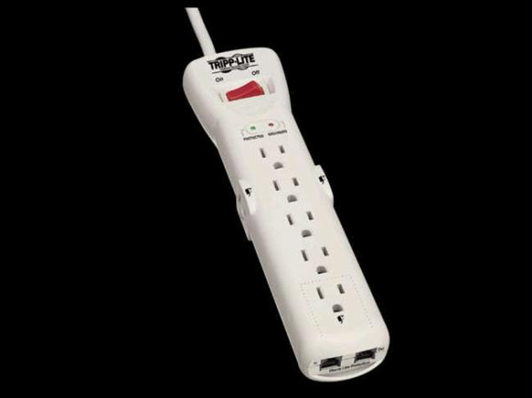 Tripp Lite Surge Protector Power Strip 120v 7 Outlet Rj11 7feet  Cord 2520 Joules - 037332095466