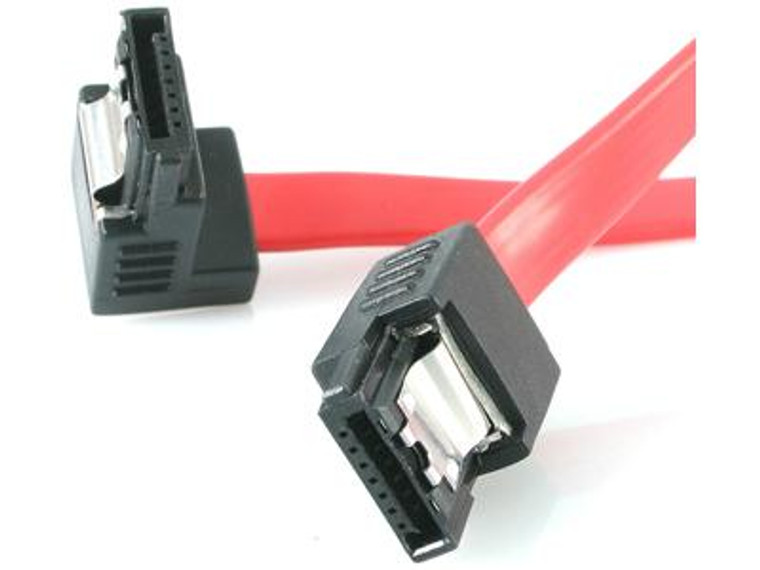 Startech 18in Latching Sata To Right Angle Sata Serial Ata Cable - Sata - M/m - 18 Inch - - 065030818889