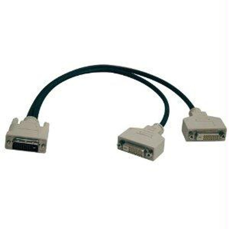 Tripp Lite 1ft Dvi Y Splitter Video Monitor Cable Dvi-d M/2xf 1 Ft - 037332138798