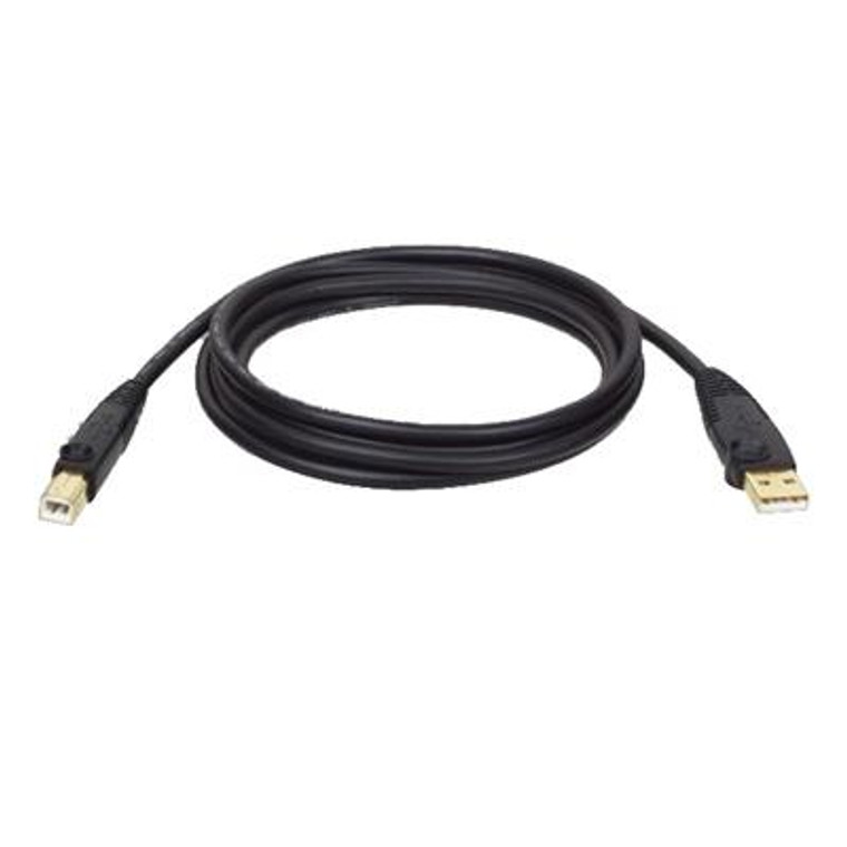 10' USB 2.0 A/B CABLE; Gold Connectors - 037332100023