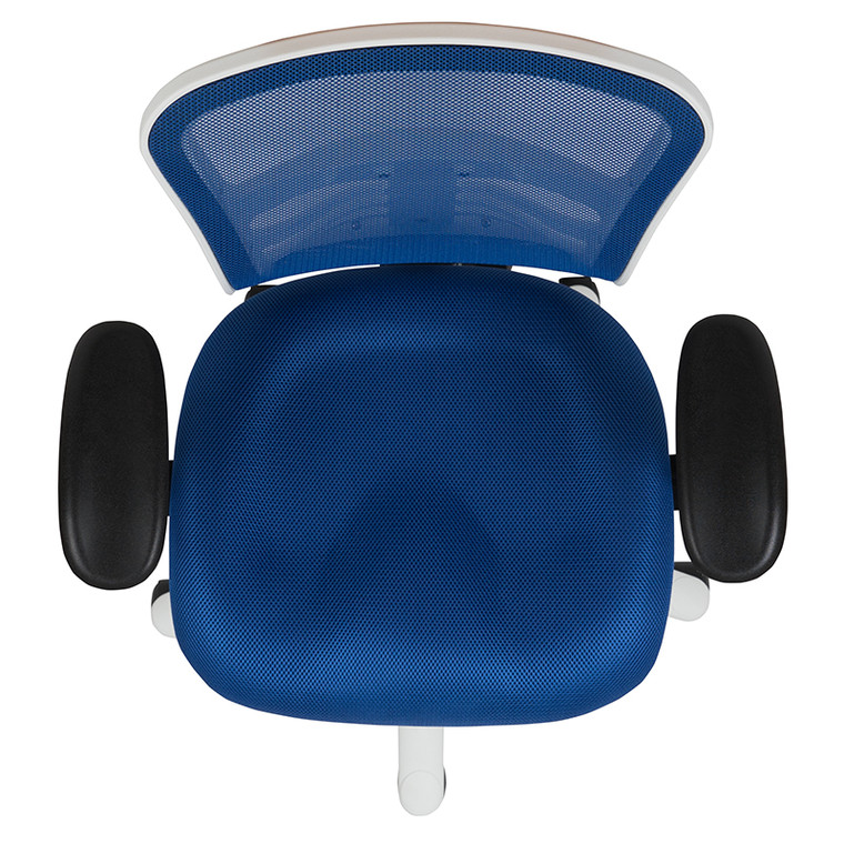 Blue/white Mesh Office Chair - 889142653196