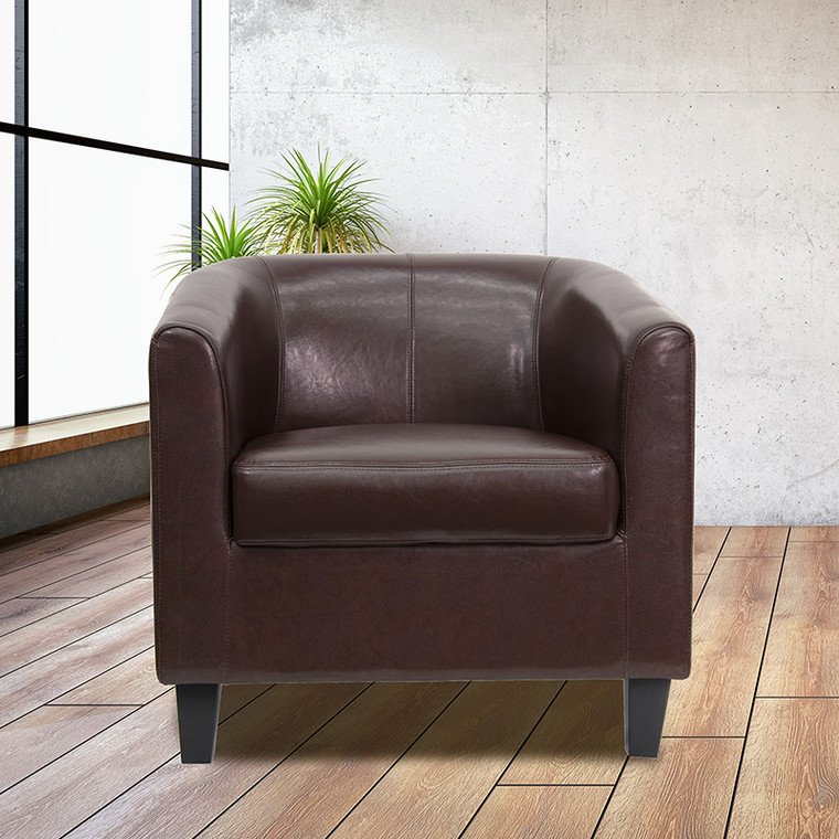 Brown Leather Guest Chair - 847254005760