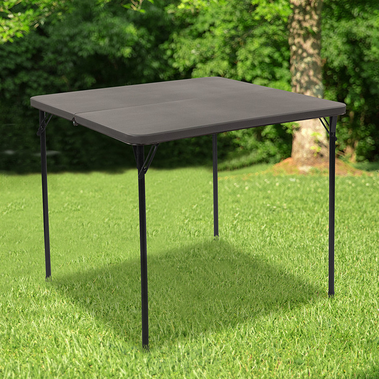 34sq Gray Plastic Fold Table - 889142221166