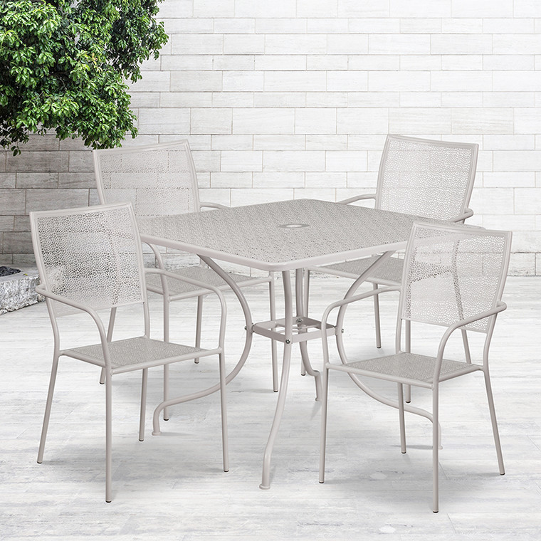 35.5sq Gray Patio Table Set - 889142079019