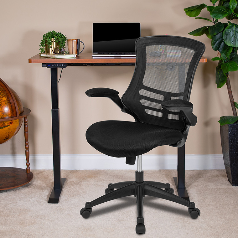 Mahogany Electric Desk & Chair - 889142901952