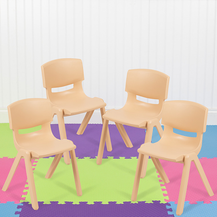 4pk Natural Plastic Chair - 889142899099