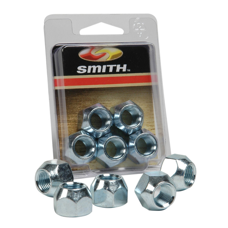 C.E. Smith Package Wheel Nuts 1/2" - 20 - 5 Pieces - Zinc - 768296000745