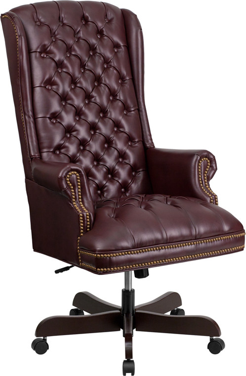 Burgundy High Back Chair - 847254076678