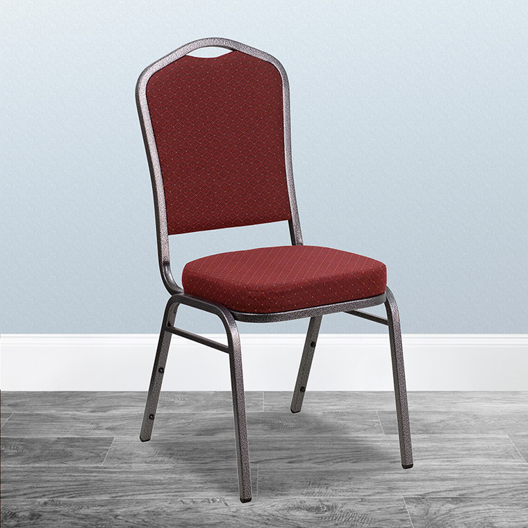 Burgundy Fabric Banquet Chair - 847254015950