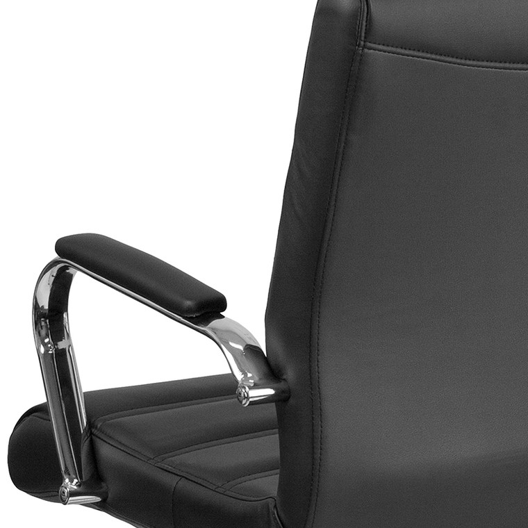 Black Mid-back Leather Chair - 889142075530