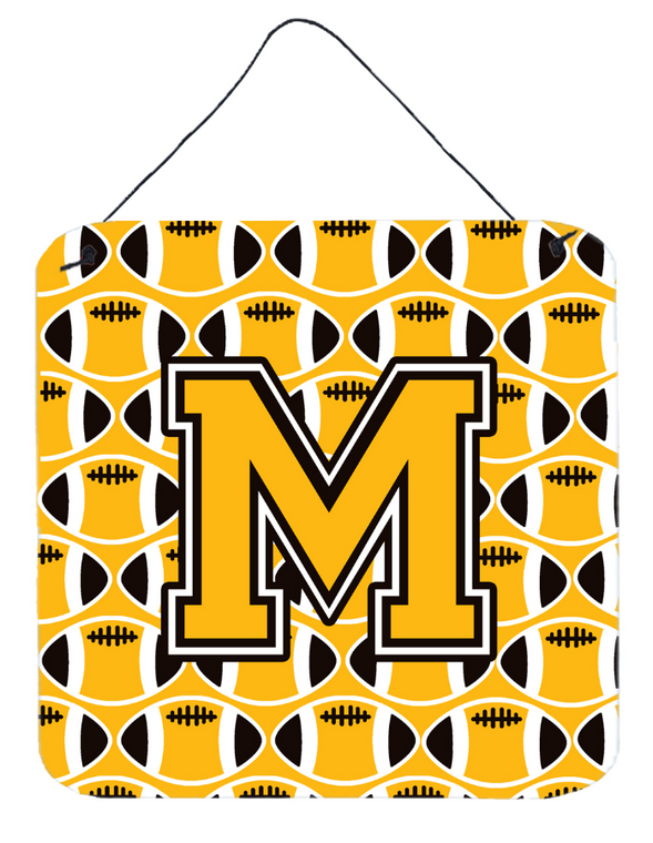 Monogram Letter Football Wall or Door Hanging Prints - 638508304223