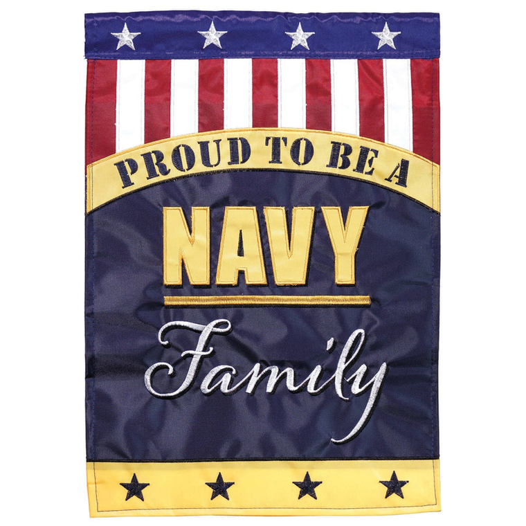 Proud To Be An Family Double Applique Garden Flag - 603799026581