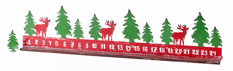 Christmas Countdown 23.5"L x 5.5"H (Set of 2) Metal - 746427805254
