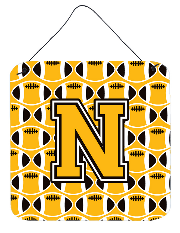 Monogram Letter Football Wall or Door Hanging Prints - 638508304230