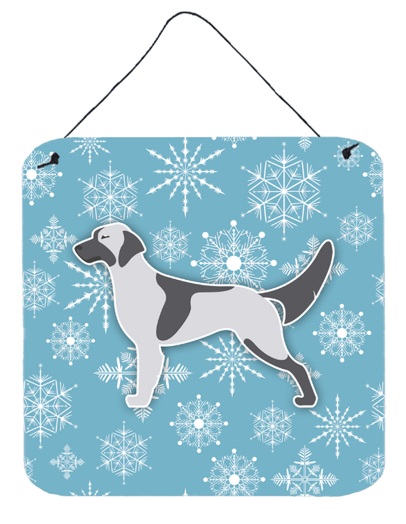 Winter Snowflake Design with Dog Art Wall or Door Hanging Prints - 638508519641
