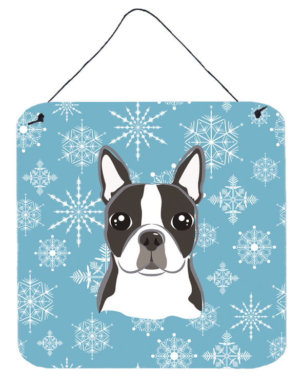 Snowflake Design with Dog Art Wall or Door Hanging Prints - 638508109231