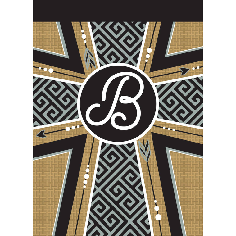 Garden Monogram B Cross Blap Flag - 603799825856