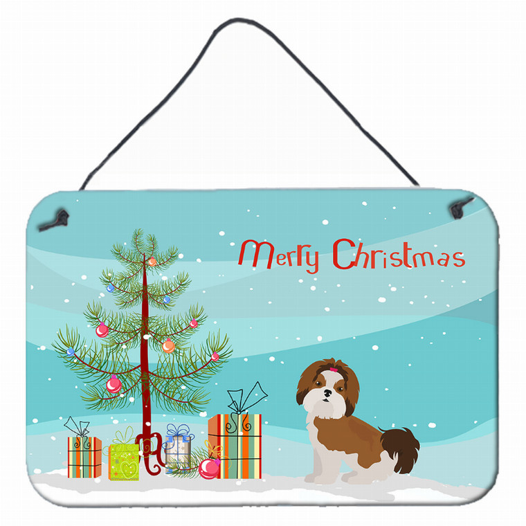 Christmas Tree Design with Dog Wall or Door Hanging Prints - 194030021095