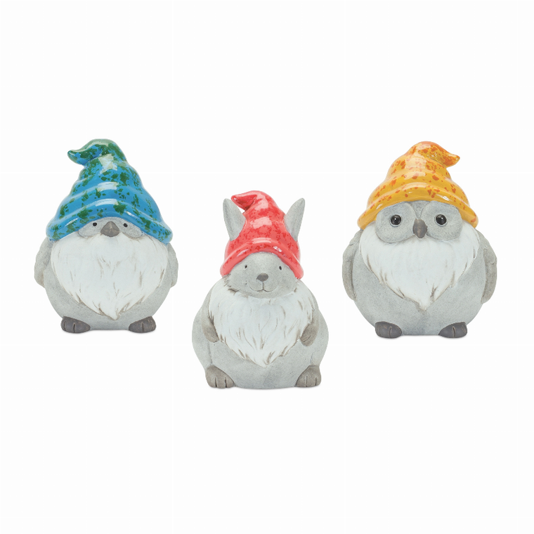 Animal Gnome (Set of 6) 5.5"H Terra Cotta - 746427850797