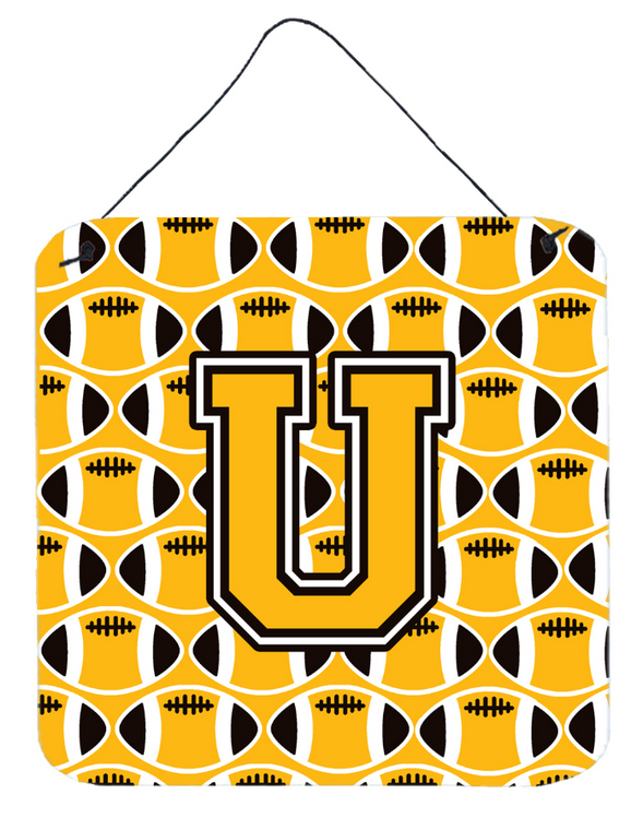 Monogram Letter Football Wall or Door Hanging Prints - 638508304308