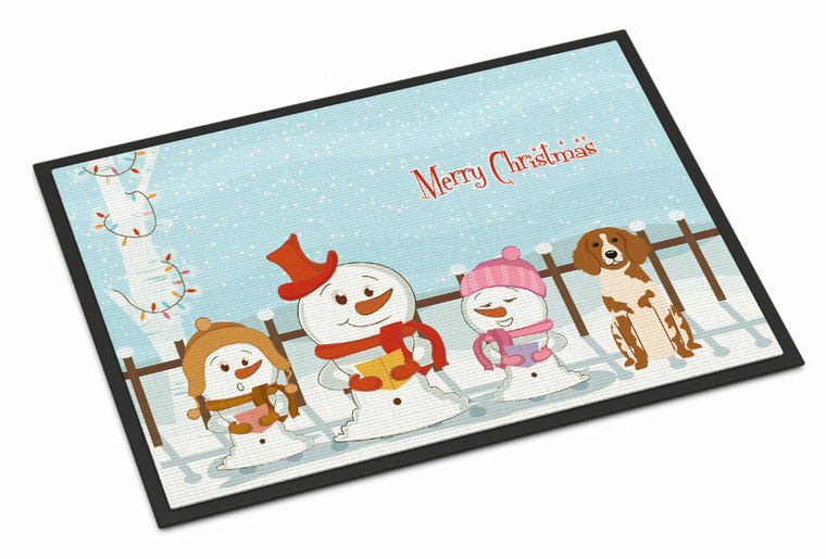 Merry Christmas Carolers Dog Art Indoor or Outdoor Mat - 638508410221