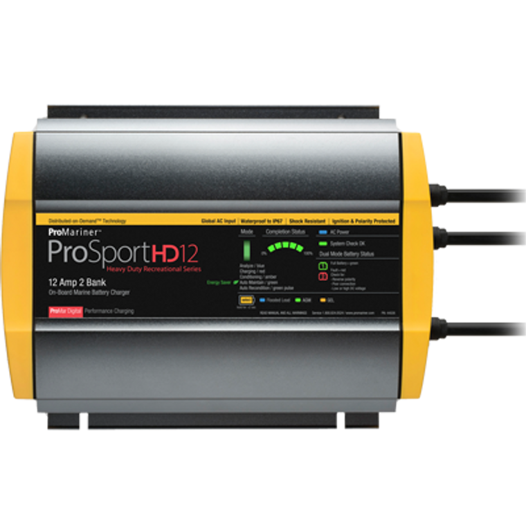 ProMariner ProSportHD 12 Global Gen 4 - 12 Amp - 2 Bank Battery Charger - 031669440265