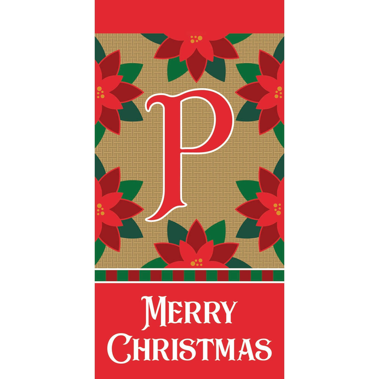 Merry Christmas Monogram Mini Flag - 603799837408