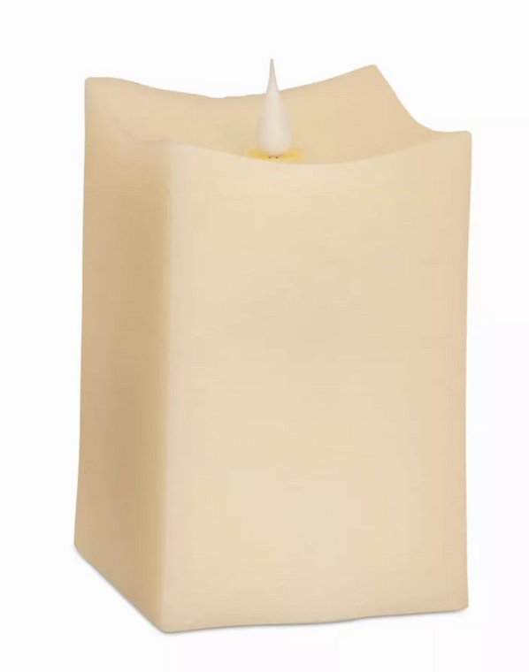 Simplux Squared Candle with Moving Flame (Set of 2) 3.5"SQ x 5"H - 746427627801
